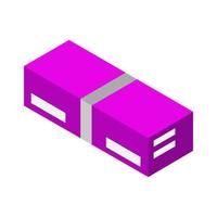 Isometric box on white background vector