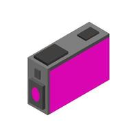 Isometric printer cartridge vector