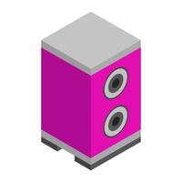 Isometric woofer on a white background vector