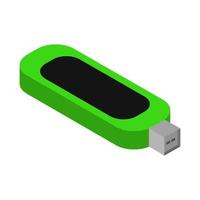 Isometric usb drive on a white background vector