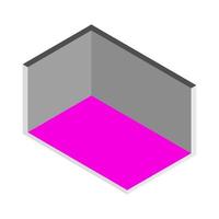 Isometric empty room on white background vector