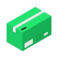 Isometric box on white background vector