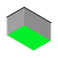 Isometric empty room on white background vector