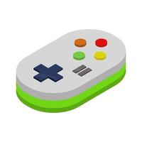 Isometric game pad on white background vector