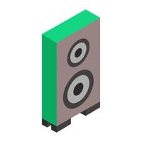 Isometric woofer on a white background vector