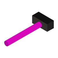 Isometric hammer on a white background vector