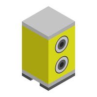 Isometric woofer on a white background vector