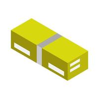 Isometric box on white background vector