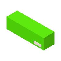 Isometric box on white background vector