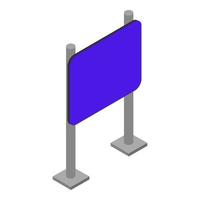 Isometric signboard on white background vector