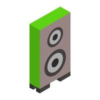 Isometric woofer on a white background vector