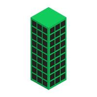 Isometric skyscraper on a white background vector