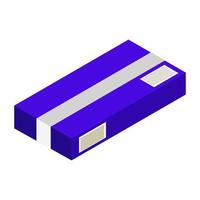 Isometric box on white background vector