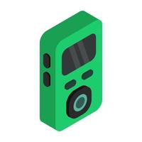 Mp3 player isometric vector