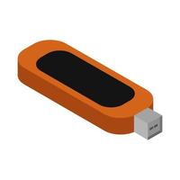 Isometric usb drive on a white background vector