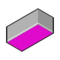 Isometric empty room on white background vector