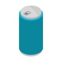 Isometric can on a white background vector