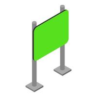 Isometric signboard on white background vector