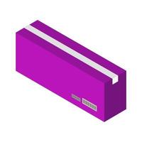 Isometric box on white background vector