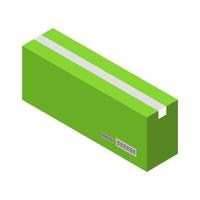 Isometric box on white background vector