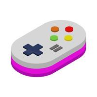 Isometric game pad on white background vector