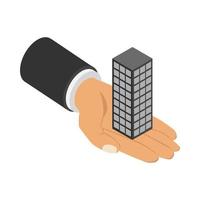 Skyscraper in isometric hand vector