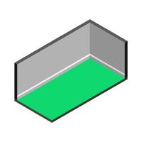 Isometric empty room on white background vector