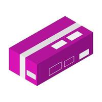 Isometric box on white background vector