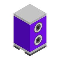 Isometric woofer on a white background vector