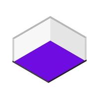 Isometric empty room on white background vector