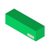 Isometric box on white background vector