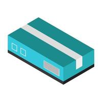 Isometric box on white background vector