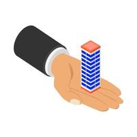 Skyscraper in isometric hand vector