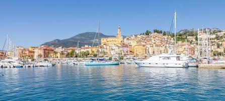 Menton on the French Riviera, named the Coast Azur, located in the South of France photo