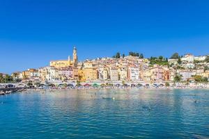 Menton on the French Riviera, named the Coast Azur, located in the South of France photo