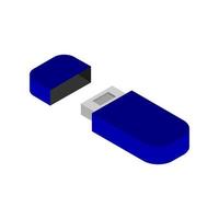 Isometric usb drive on a white background vector