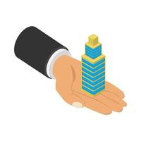 Skyscraper in isometric hand vector