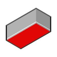 Isometric empty room on white background vector