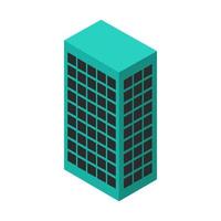 Isometric skyscraper on a white background vector