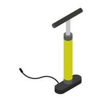 Isometric bicycle pump on a white background vector