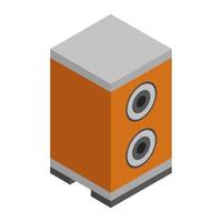 Isometric woofer on a white background vector