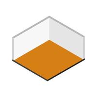 Isometric empty room on white background vector