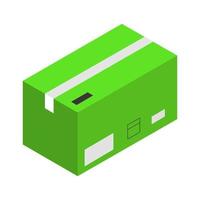 Isometric box on white background vector