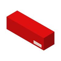 Isometric box on white background vector