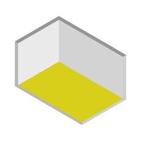 Isometric empty room on white background vector