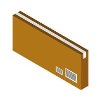Isometric box on white background vector