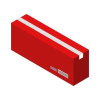 Isometric box on white background vector