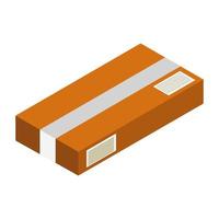 Isometric box on white background vector