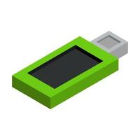 Isometric usb drive on a white background vector