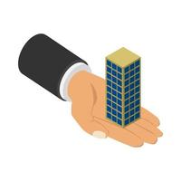 Skyscraper in isometric hand vector